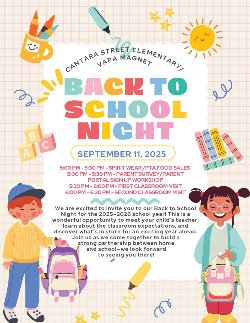 Back to School Night Flyer
